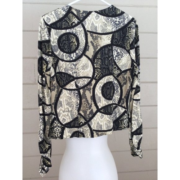 Joseph Ribkoff Cream and Black Blazer Elegant Suit Jacket - Picture 7 of 8